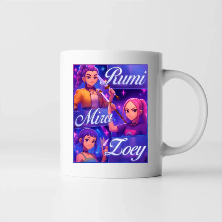 Rumi, Mira a Zoey - keramický hrnček s potlačou