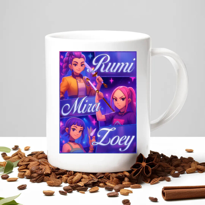 Rumi, Mira a Zoey - keramický hrnček s potlačou