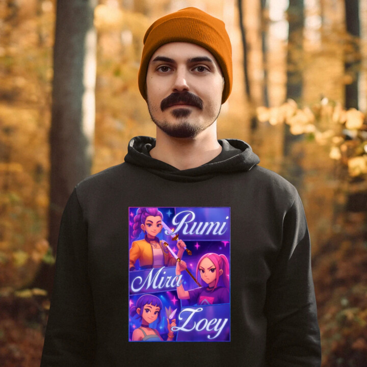 Rumi, Mira a Zoey  - pánska mikina s potlačou