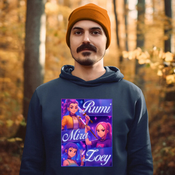 Rumi, Mira a Zoey  - pánska mikina s potlačou