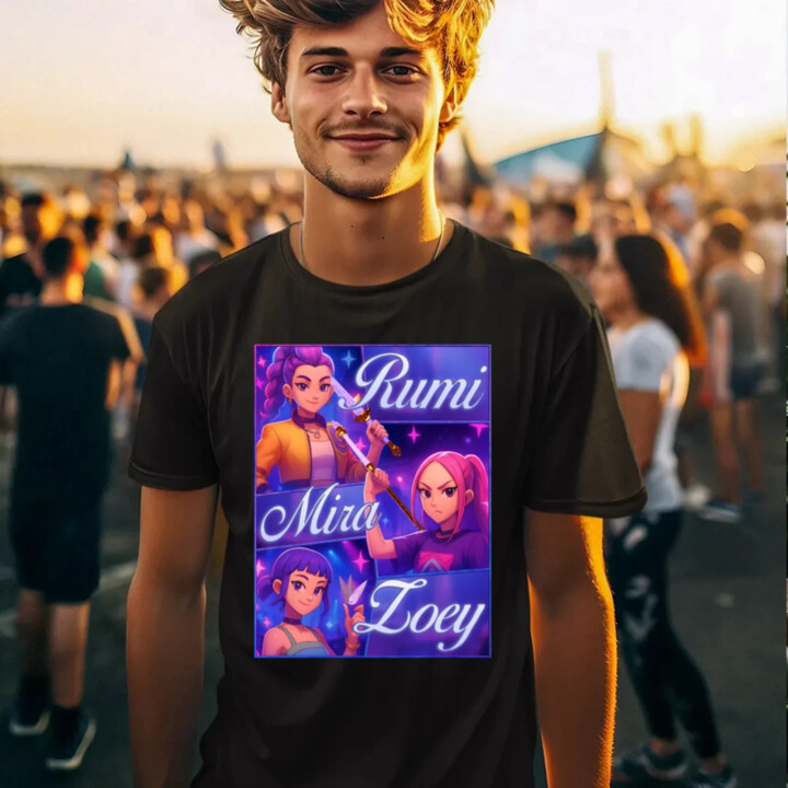 Rumi, Mira a Zoey - pánske tričko s potlačou