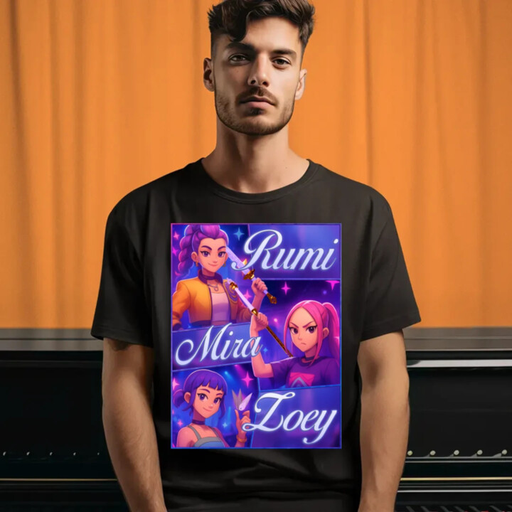 Rumi, Mira a Zoey - pánske tričko s potlačou