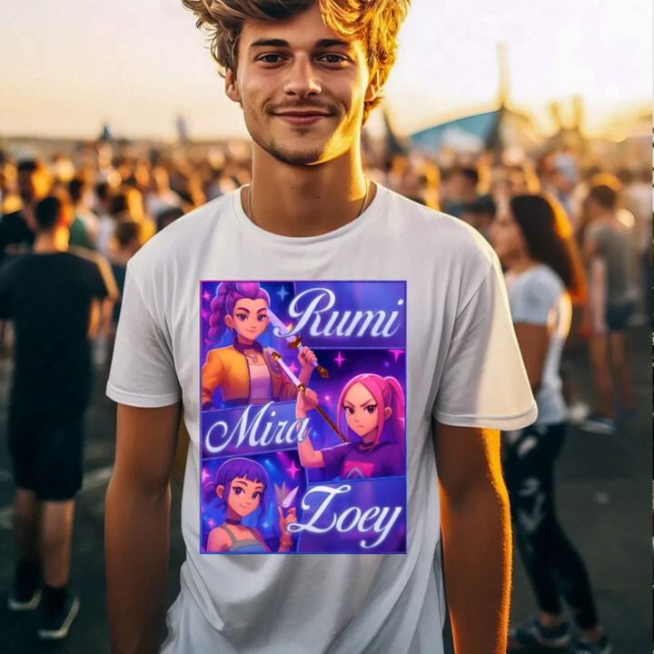 Rumi, Mira a Zoey - pánske tričko s potlačou