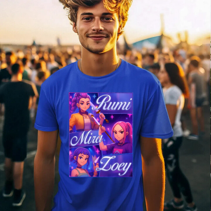 Rumi, Mira a Zoey - pánske tričko s potlačou