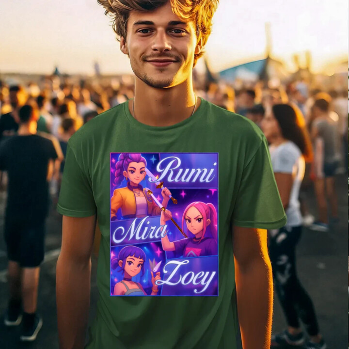 Rumi, Mira a Zoey - pánske tričko s potlačou