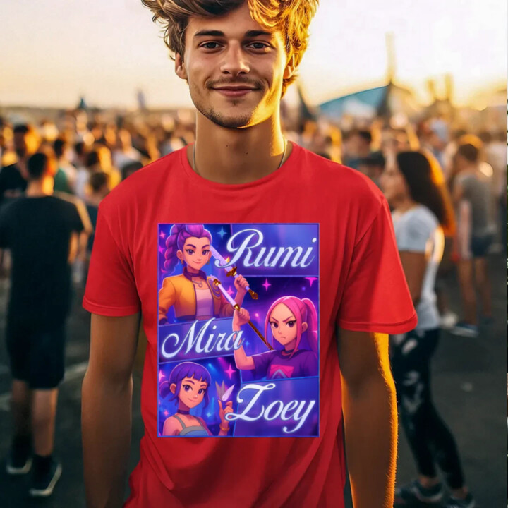 Rumi, Mira a Zoey - pánske tričko s potlačou
