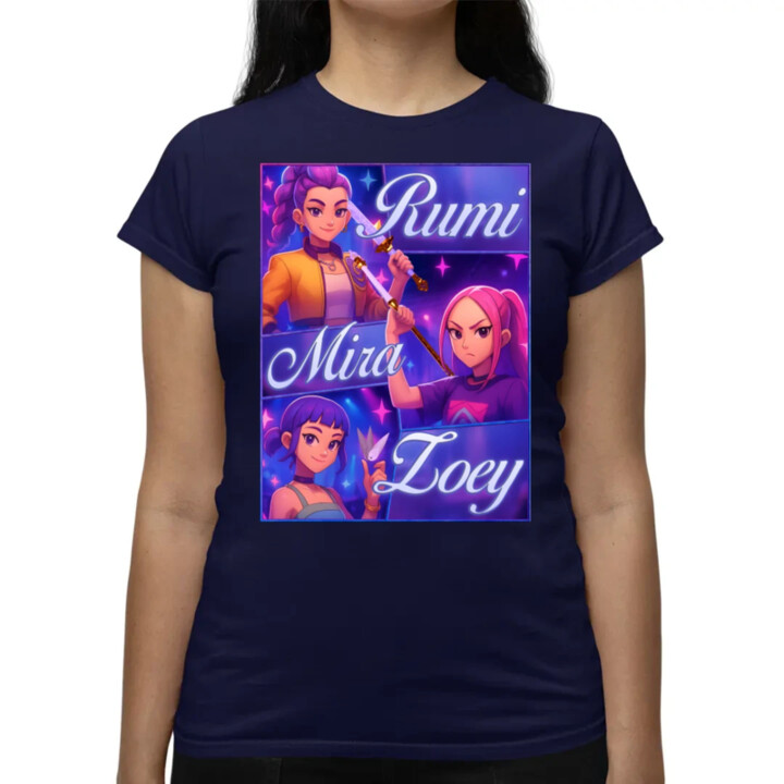 Rumi, Mira a Zoey - dámske tričko s potlačou