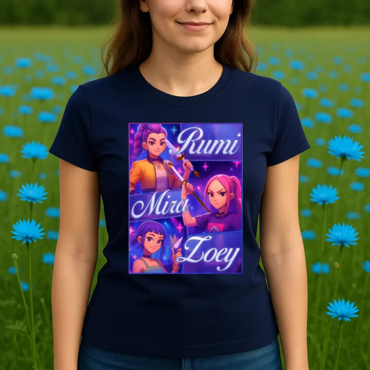 Rumi, Mira a Zoey - dámske tričko s potlačou