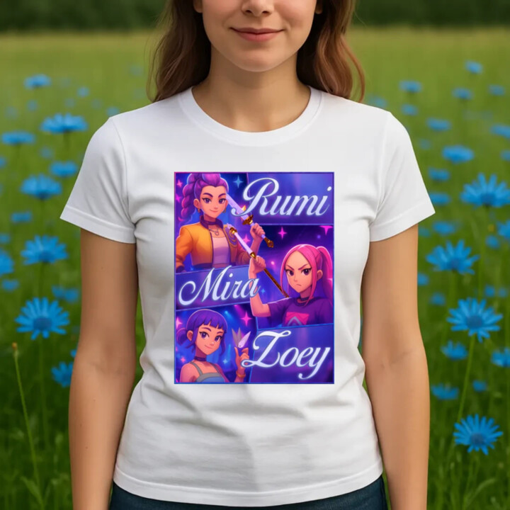 Rumi, Mira a Zoey - dámske tričko s potlačou