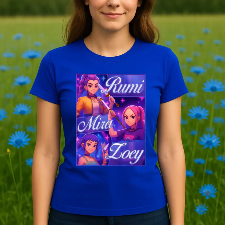 Rumi, Mira a Zoey - dámske tričko s potlačou
