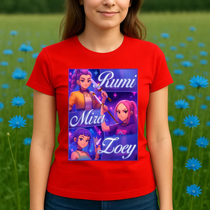Rumi, Mira a Zoey - dámske tričko s potlačou