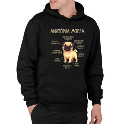 Anatómia mopsa  - pánska mikina s potlačou