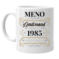 Limitovaná edícia: meno + rok narodenia (verzia delux) s potlačou - personalizovaný produkt - keramický hrnček s potlačou