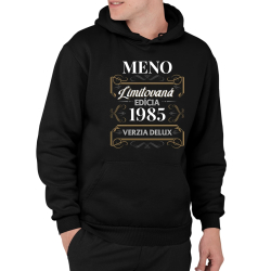 Limitovaná edícia: meno + rok narodenia (verzia delux) s potlačou - personalizovaný produkt  - pánska mikina s potlačou