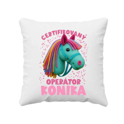 Certifikovaný operátor koníka (hobby horse) - vankúš s potlačou