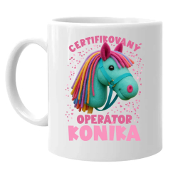 Certifikovaný operátor koníka (hobby horse) - keramický hrnček s potlačou