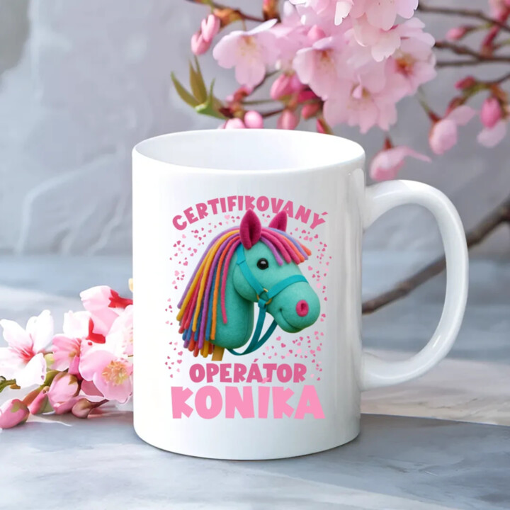 Certifikovaný operátor koníka (hobby horse) - keramický hrnček s potlačou