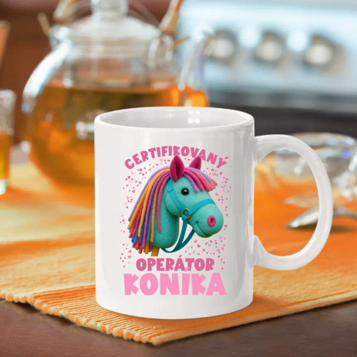 Certifikovaný operátor koníka (hobby horse) - keramický hrnček s potlačou