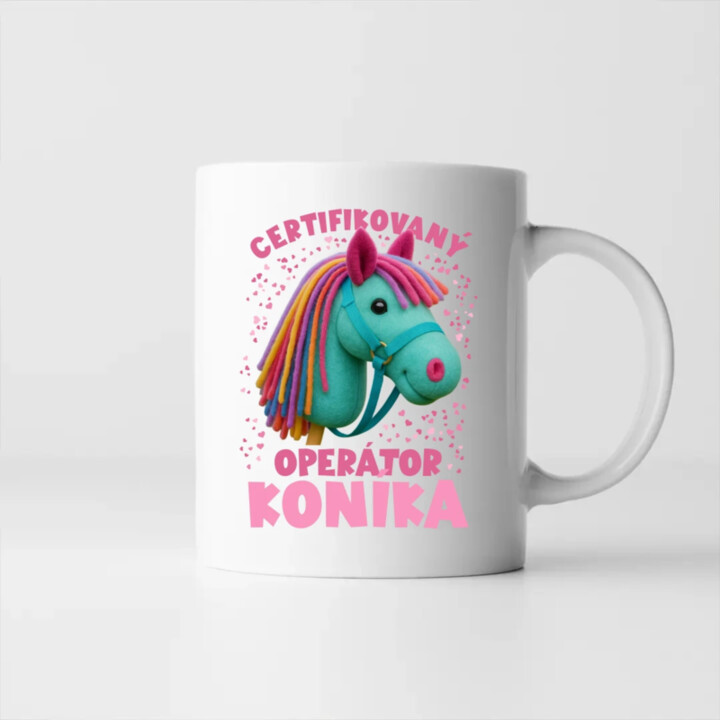 Certifikovaný operátor koníka (hobby horse) - keramický hrnček s potlačou