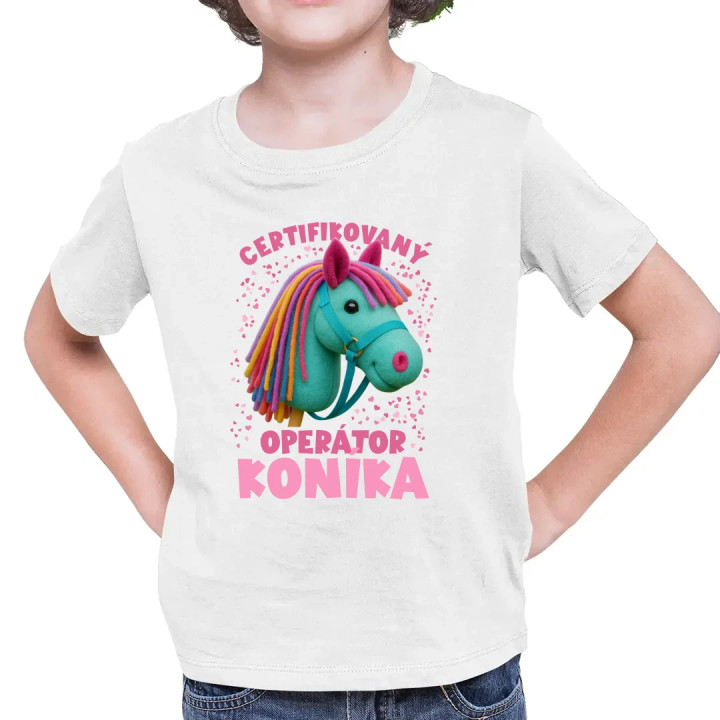 Certifikovaný operátor koníka (hobby horse) - detské tričko s potlačou