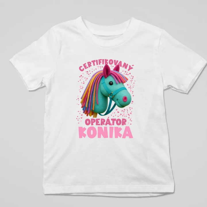 Certifikovaný operátor koníka (hobby horse) - detské tričko s potlačou