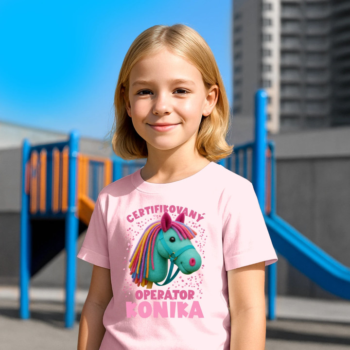 Certifikovaný operátor koníka (hobby horse) - detské tričko s potlačou