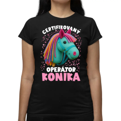 Certifikovaný operátor koníka (hobby horse) - dámske tričko s potlačou