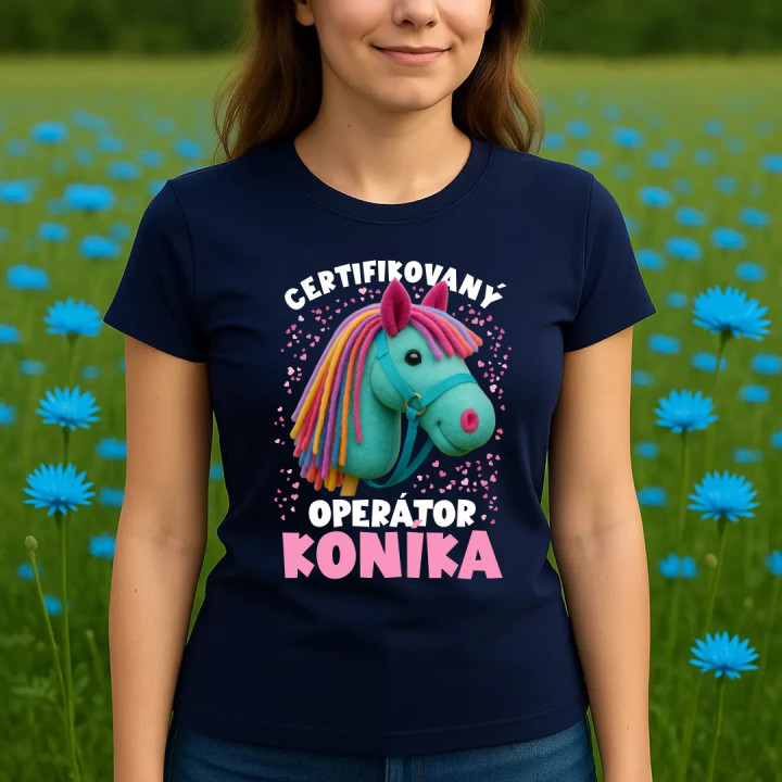 Certifikovaný operátor koníka (hobby horse) - dámske tričko s potlačou