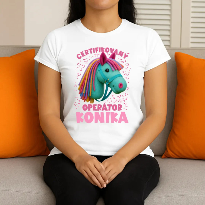 Certifikovaný operátor koníka (hobby horse) - dámske tričko s potlačou