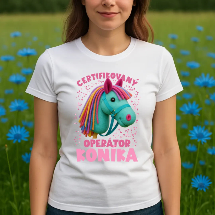 Certifikovaný operátor koníka (hobby horse) - dámske tričko s potlačou