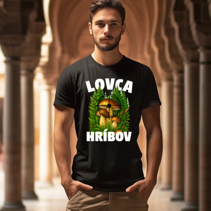 Lovca hríbov - pánske tričko s potlačou