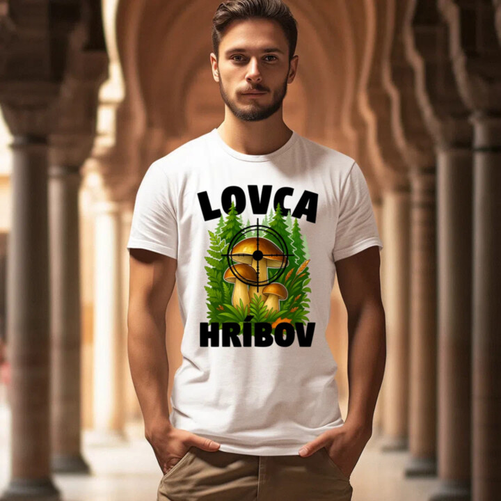 Lovca hríbov - pánske tričko s potlačou