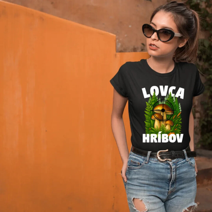 Lovca hríbov - dámske tričko s potlačou