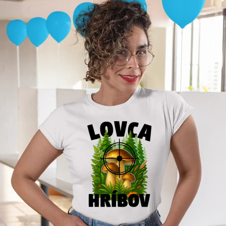 Lovca hríbov - dámske tričko s potlačou