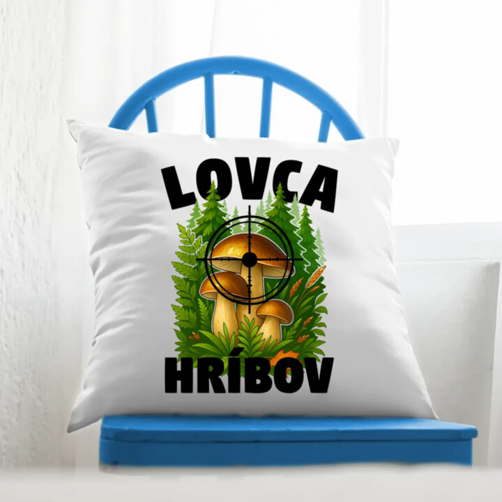Lovca hríbov - vankúš s potlačou