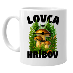 Lovca hríbov - keramický hrnček s potlačou