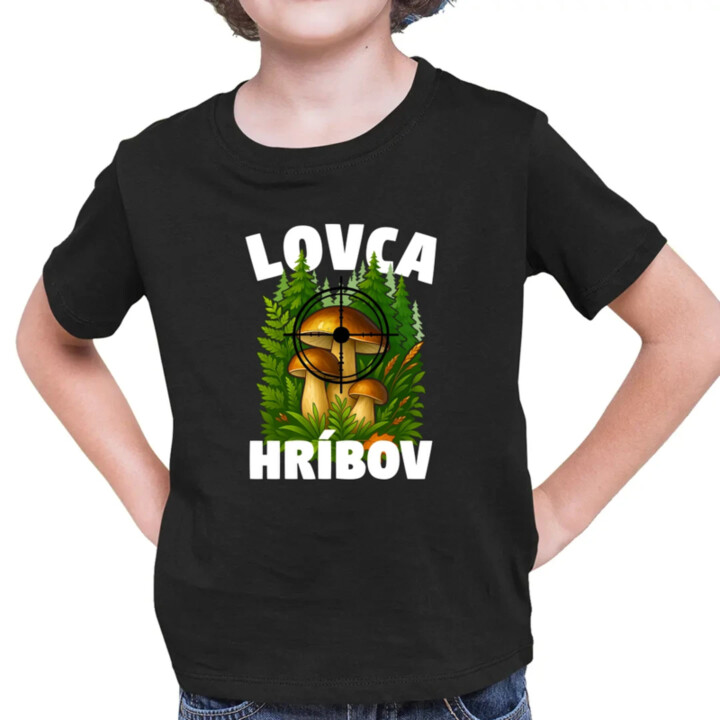 Lovca hríbov - detské tričko s potlačou