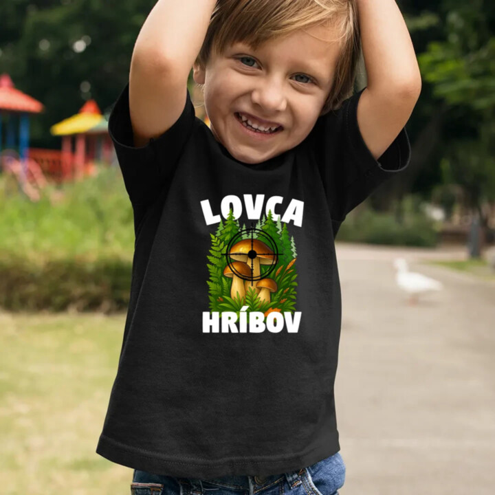 Lovca hríbov - detské tričko s potlačou