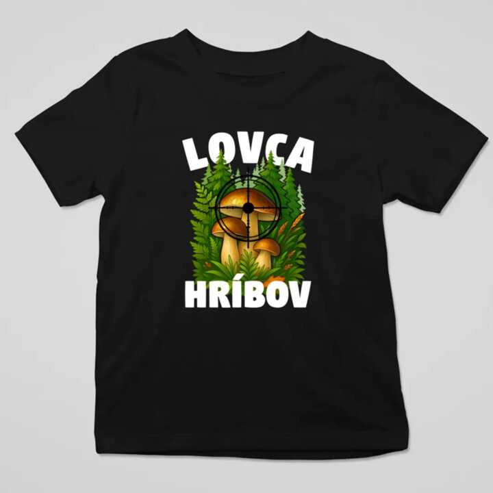 Lovca hríbov - detské tričko s potlačou