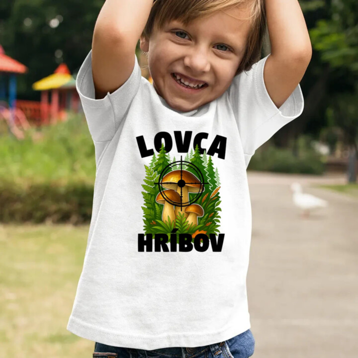 Lovca hríbov - detské tričko s potlačou