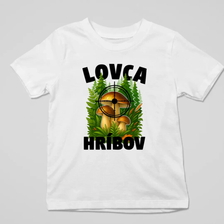 Lovca hríbov - detské tričko s potlačou