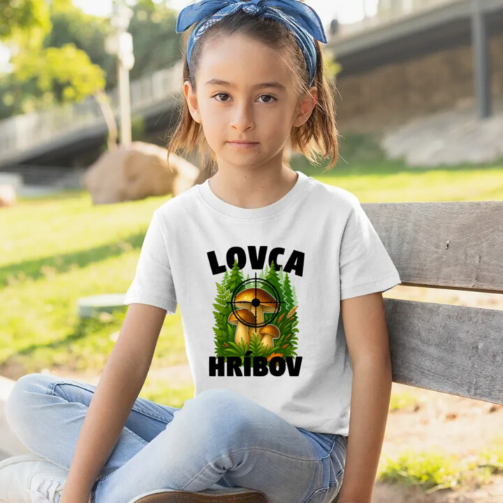 Lovca hríbov - detské tričko s potlačou