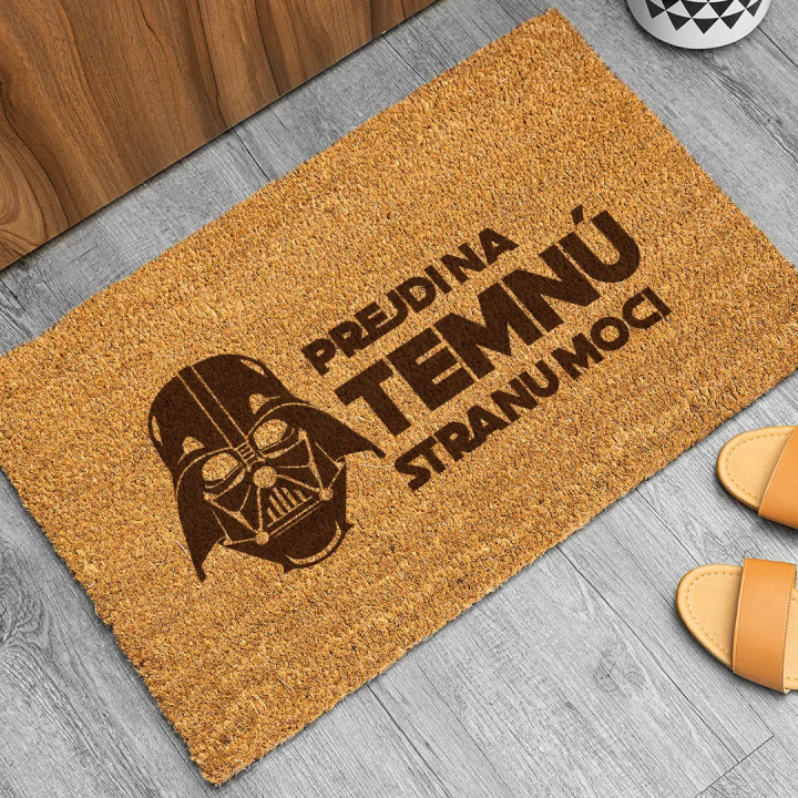 Prejdi na temnú stranu moci - rohožka pred dvere s gravírovaním