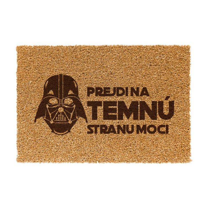Prejdi na temnú stranu moci - rohožka pred dvere s gravírovaním