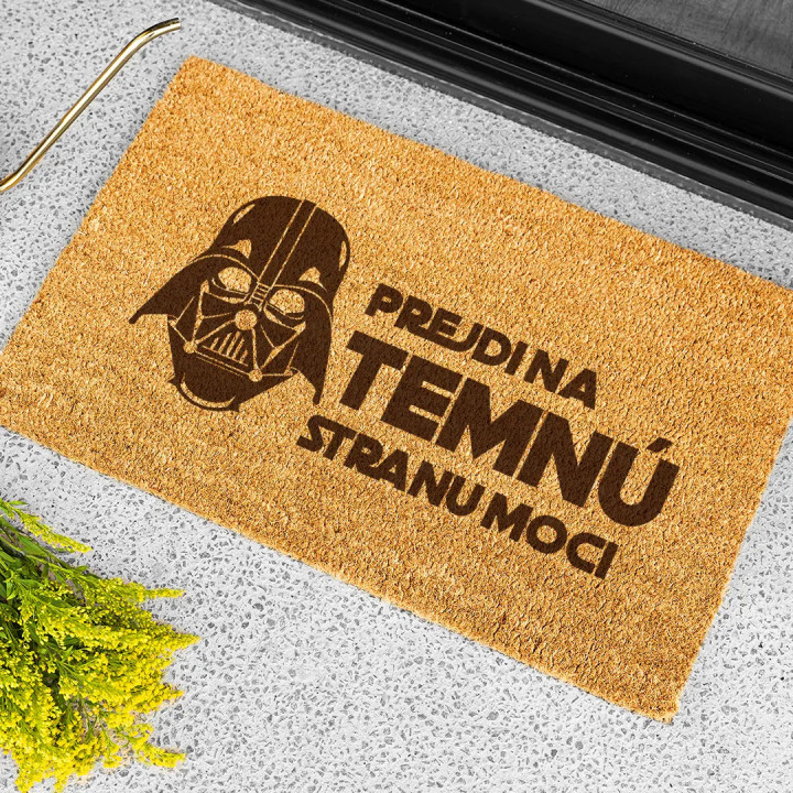 Prejdi na temnú stranu moci - rohožka pred dvere s gravírovaním