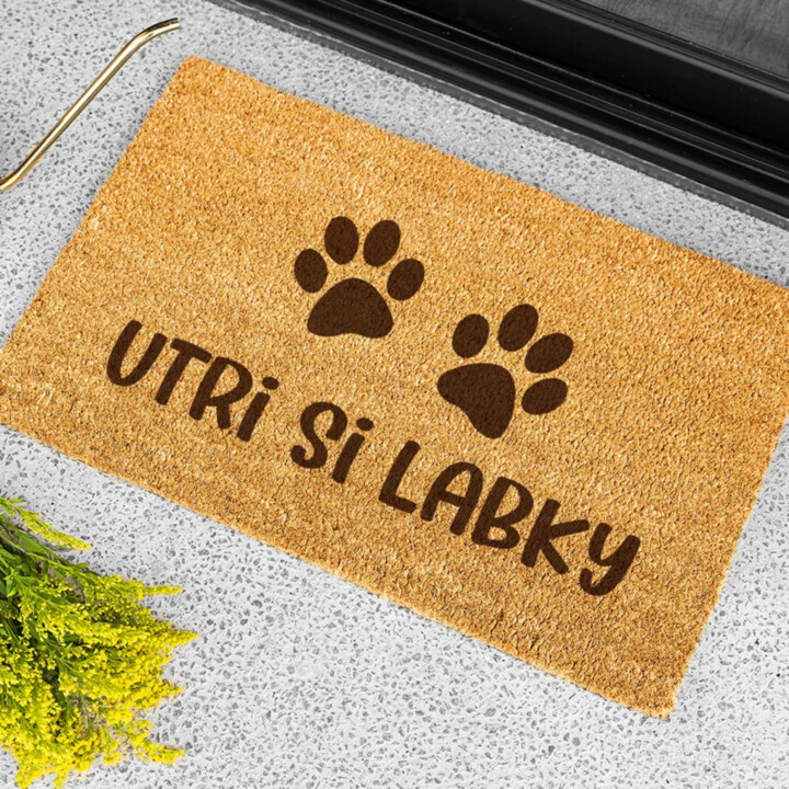 Utri si labky - rohožka pred dvere s gravírovaním