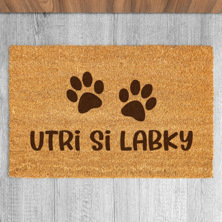 Utri si labky - rohožka pred dvere s gravírovaním