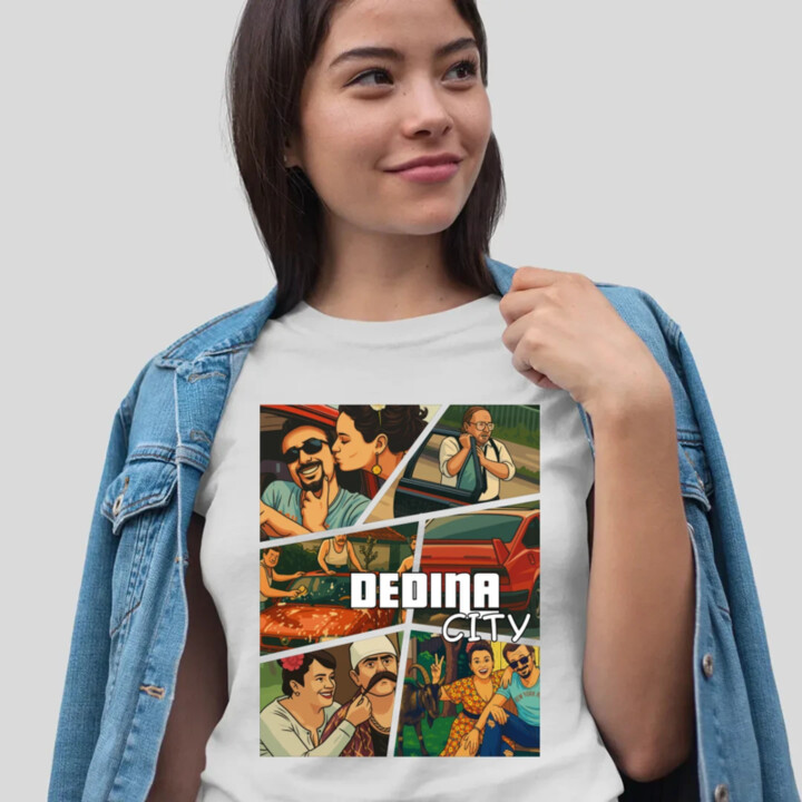 Dedina city - dámske tričko s potlačou