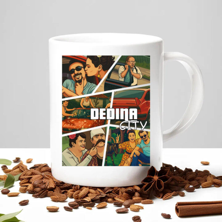 Dedina city - keramický hrnček s potlačou