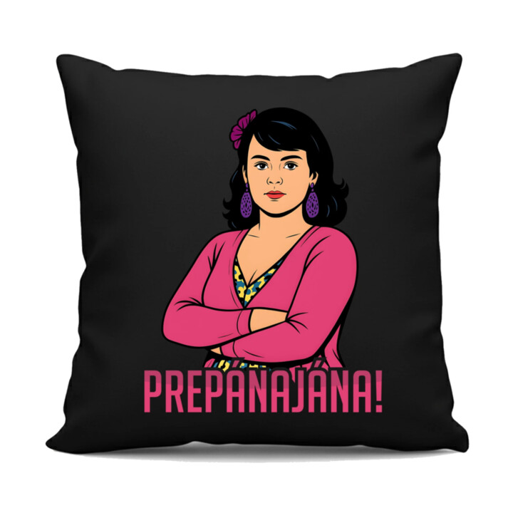 Prepánajána! - pre fanúšikov seriálu Horná Dolná - čierny vankúš s potlačou